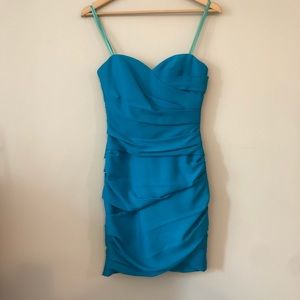 BCBG strapless Turquoise Dress
